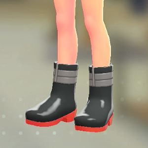 Dessert du jour ダークミドルブーツ ブラック×オレンジ 7000円