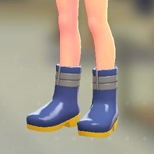 Dessert du jour ダークミドルブーツ ブルー×イエロー 7000円