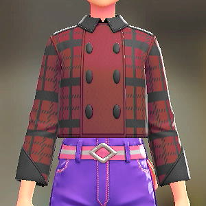 BRAVELY チェックがらショートPコート ブレイブリーレッド 11000円