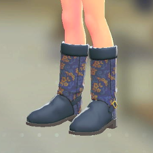 パターンロングブーツ	ブルーブロッサム	7500円