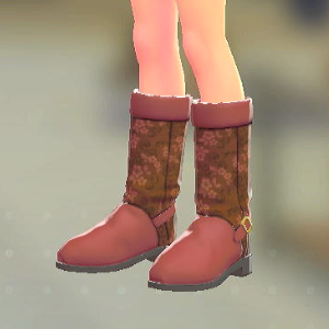 パターンロングブーツ	レッドブロッサム	7500円