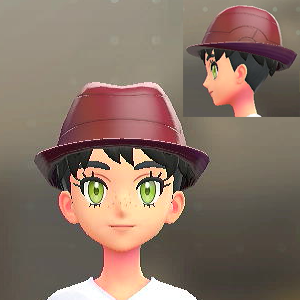 BRAVELY レザーソフトハット ワインレッド 4800円