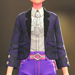 MINUIT RITE ジャケット&ブラウスセット ダマスクパープル|ホワイト×ホワイト 11000円