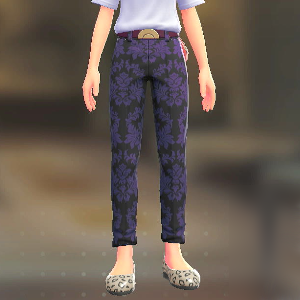 MINUIT RITE テーパードパンツセット ダマスクパープル|バーガンディ 9000円