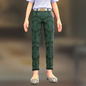 MINUIT RITE テーパードパンツセット ダマスクグリーン|ホワイト 9000円