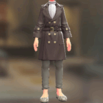 BRAVELY トレンチコート＆パンツセット ダークブラウン｜ホワイト×グレージュ 12000円