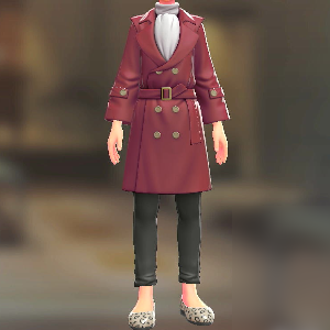 BRAVELY トレンチコート&パンツセット ワインレッド|ホワイト×ブラック 12000円