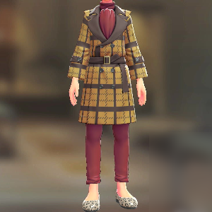 BRAVELY トレンチコート＆パンツセット ブレイブリーキャメル｜レッド×レッド 13000円