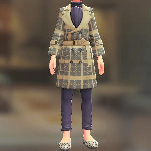 BRAVELY トレンチコート&パンツセット ブレイブリーグレー|パープル×パープル 13000円