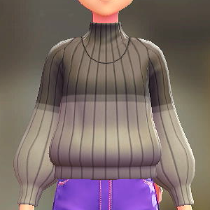 ハイネックツートンセーター	ブラウン×ベージュ	3200円