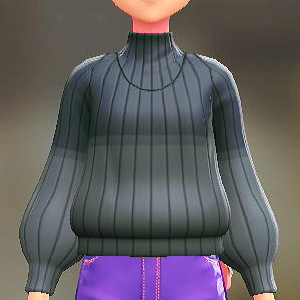 ハイネックツートンセーター	ブルー×ブルーグレー	3200円