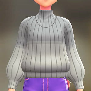 ハイネックツートンセーター	グレー×ホワイト	3200円