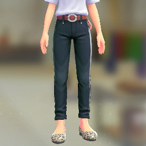 スキニーパンツセット インディゴデニム|ダークレッド 2100円