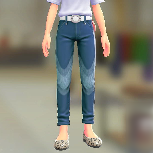 スキニーパンツセット ブルーデニム|ホワイト 2100円