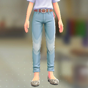 スキニーパンツセット ブリーチデニム|ブラウン 2100円