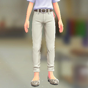 スキニーパンツセット ホワイトデニム|ダークブラウン 2100円