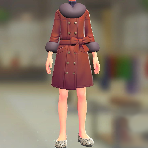 ファーコート&ニットセット レッド|パープル 4000円