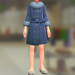 ファーコート&ニットセット ブルー|オレンジ 4000円