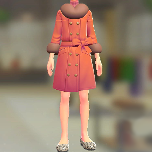 ファーコート&ニットセット オレンジ|ピンク 4000円