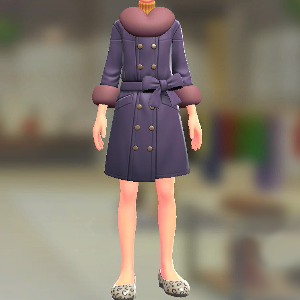 ファーコート&ニットセット パープル|イエロー 4000円