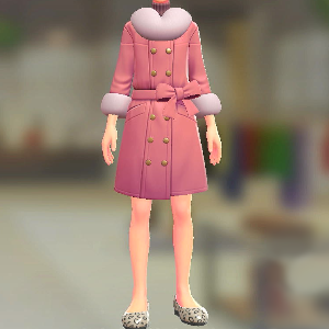 ファーコート&ニットセット ピンク|オールドローズ 4000円