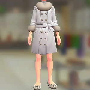 ファーコート&ニットセット ホワイト|ホワイト 4000円