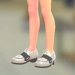 チェックがらローファー	ステッチホワイト	2000円