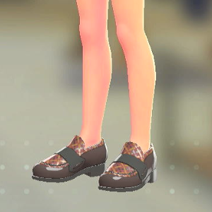 チェックがらローファー	ステッチレッド	2000円