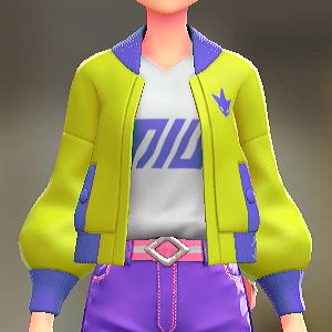 FORIA	ブルゾン＆Tシャツセット	シザーイエロー｜ホワイト×パープル	6800円