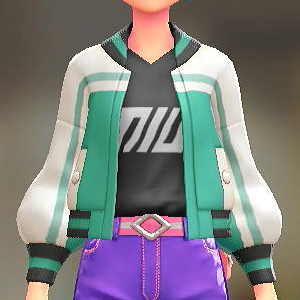 FORIA	ブルゾン＆Tシャツセット	バイカラーグリーン｜ブラック×ホワイト	6800円