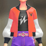 FORIA ブルゾン＆オフショルセット スケアリーオレンジ｜ブラック×ホワイト 6800円