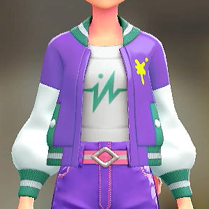 FORIA	ブルゾン＆オフショルセット	アロマパープル｜ホワイト×グリーン	6800円