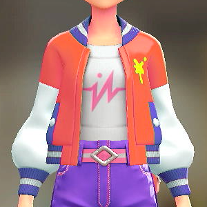 FORIA	ブルゾン＆オフショルセット	アロマオレンジ｜ホワイト×ピンク	6800円