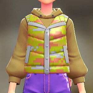 FORIA	ダウンベスト＆パーカーセット	サニーモザイク｜キャメル	6300円