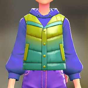 FORIA	ダウンベスト＆パーカーセット	グリーングラデ｜ウルトラマリンブルー	7000円