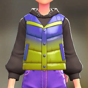 FORIA	ダウンベスト＆パーカーセット	イエローグラデ｜ダークブラウン	7000円