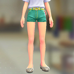 ホットパンツセット	エメラルドグリーン｜イエロー×ホワイト	4000円