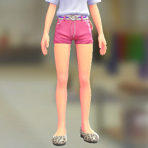 ホットパンツセット	タフィーピンク｜ホワイト×パープル	4000円