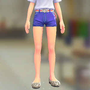 ホットパンツセット	ウルトラマリンブルー｜ホワイト×オレンジ	4000円