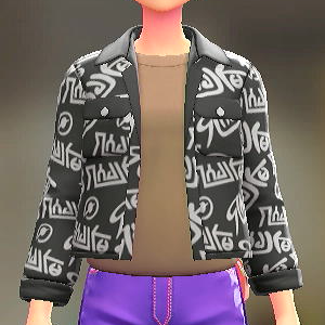 シャツ＆Tシャツセット	グラフィティホワイト｜ライトブラウン	6300円