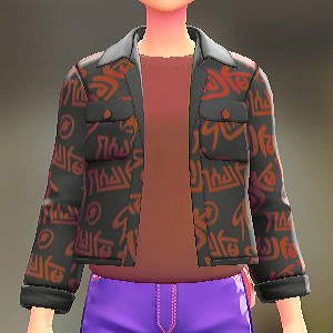 シャツ＆Tシャツセット	グラフィティレッド｜ボルドー	6300円