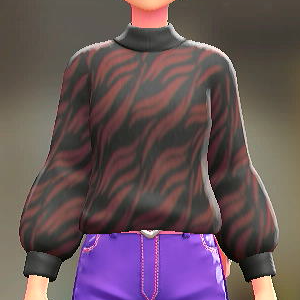 ファジーセーター	ブラック×レッド	6100円