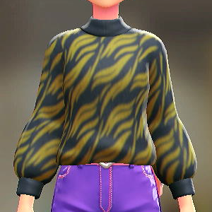 ファジーセーター	ネイビー×イエロー	6100円