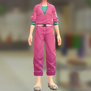 ジャンプスーツ&シャツセット	タフィーピンク｜グリーン	8000円