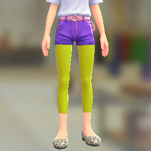８分丈レギンス	ライムイエロー	1100円