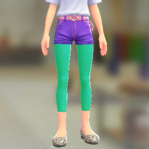 ８分丈レギンス エメラルドグリーン 1100円