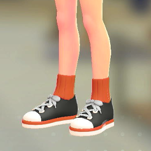 ソックススニーカー	オレンジ×ブラック	4300円