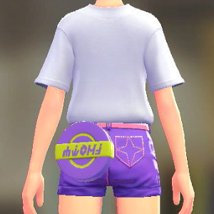 FORIA バイカラーサークルポーチ パープル×イエロー 3000円