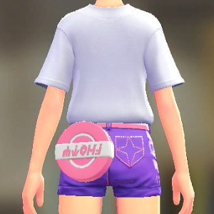 FORIA	バイカラーサークルポーチ	ピンク×ホワイト	3000円