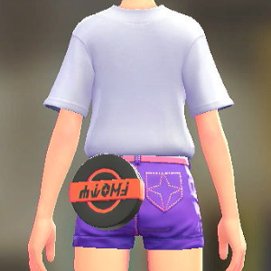 FORIA	バイカラーサークルポーチ	ブラック×オレンジ	3000円